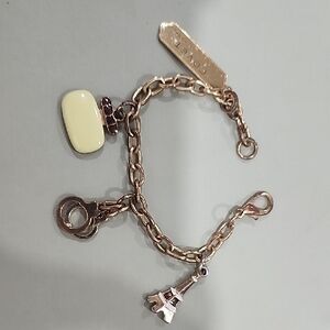 Rose Gold Tone Charm Bracelet Covet